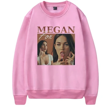 Vantege Megan Fox Мерч С Длинным Рукавом Мужская Женская Толстовка Harajuku Уличная Одежда 2022 Повседневный Стиль Молодежная Звездная Модная Одежда Изображение