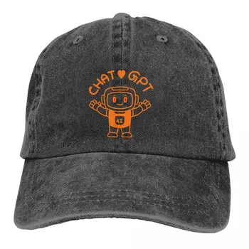 ChatGPT Многоцветная шляпа Мужская Женская ковбойская кепка Cute AI Baseball Caps Персонализированные шляпы с козырьком Изображение