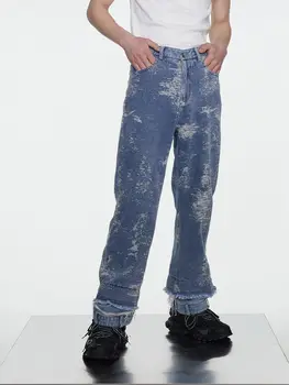 A2326 Модные Мужские джинсы 2023 для Подиума, роскошный известный бренд, Европейский Дизайн, стиль вечеринки, Мужская одежда Изображение
