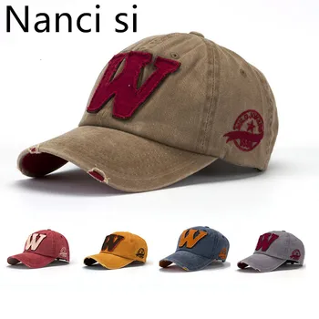 Бейсболка Nanci si W с вышивкой, хлопковые бейсболки Snapback, облегающие повседневные шляпы Gorras для мужчин и женщин Изображение