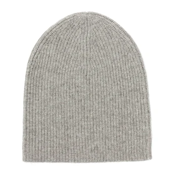 Шапка из чистого кашемира мужская повседневная теплая осенне-зимняя толстая вязаная шапка Изображение