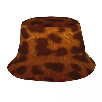 Панама из шкуры леопарда, Летние шляпы, Рыбацкая шляпа, Складные Женские Мужские Солнцезащитные кепки Изображение
