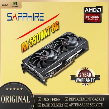 Видеокарта SAPPHIRE AMD RX 5500XT 8G GDDR6 Видеокарты для Видеокарт серии RX5000 Используются DisplayPort Placa Изображение