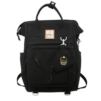 2023 Многофункциональный женский рюкзак на двойной молнии, школьные сумки для девочек-подростков, студенческая сумка на плечо, рюкзак для ноутбука, милый Изображение