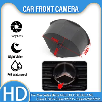 CCD Автомобильная HD-Камера Переднего Обзора Для Mercedes Benz A GLK GLC GLE GLA ML класса B GLK-Class X204 C-Class W204 S204 Автомобильная Камера Изображение