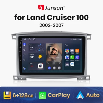 Junsun V1 AI Voice Wireless CarPlay Android Авторадио для Toyota LAND CRUISER 100 2002-2007 4G Автомобильный Мультимедийный GPS 2din Изображение