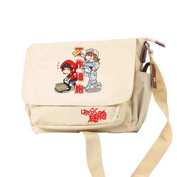 Аниме Клетки за работой Оксфордский рюкзак для книг мультяшные школьные сумки через плечо для девочек Дорожный Регулируемый рюкзак через плечо Kawaii Rugzak Изображение