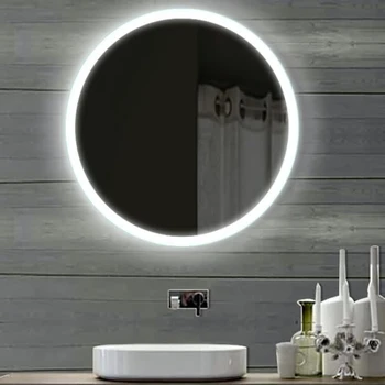 Хит продаж Norhs, большое круглое зеркало для ванной комнаты со светодиодной подсветкой, практичное бытовое зеркало Изображение