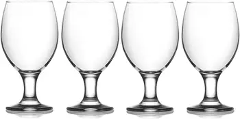 Набор бокалов Goblet - бокалы на прочной ножке для питьевой воды, соков, вина, смешанных напитков и коктейлей Изображение