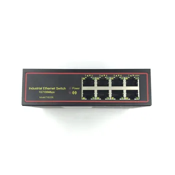 5 В-58 В 8-портовые 10/100 М Неуправляемые промышленные коммутаторы Ethernet на DIN-рейке, 8-портовый коммутатор Ethernet Изображение