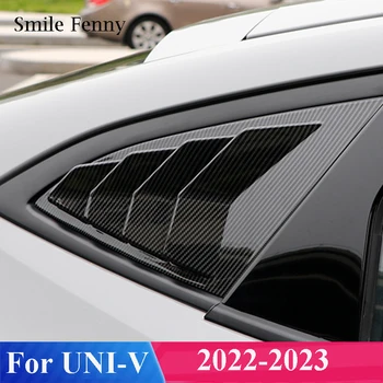 Для Changan UNI-V UNI V 2023 2022 Аксессуары ABS Автомобильные Задние Треугольные Оконные Планки Жалюзи Декоративная Наклейка Изображение