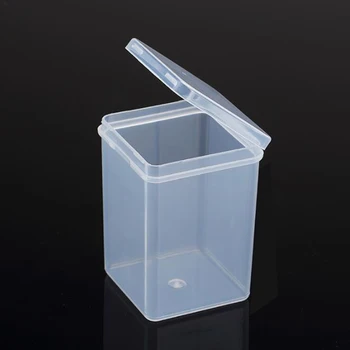 5.2*5.2*8.1 мм Прямоугольная пластиковая коробка из прозрачного полипропиленового материала, пластиковый контейнер для инструментов для хранения деталей Изображение