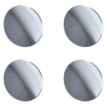 4X серебристый тон, 3-дюймовое круглое выпуклое зеркало заднего вида в слепой зоне для автомобиля Auto Изображение