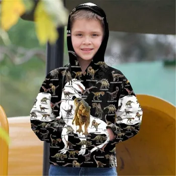 Толстовки с 3D принтом Love Dinosaur, семейный костюм, футболка, пуловер на молнии, детский костюм, забавная толстовка, спортивный костюм для мальчиков и девочек 07 Изображение